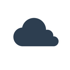 flat cloud weather icon on white background