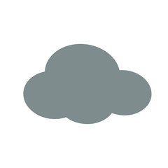flat cloud weather icon on white background