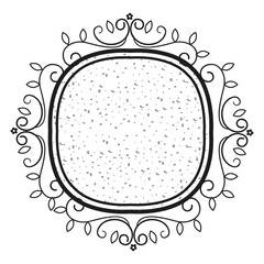 elegant frame drawing isolated icon vector illustration design