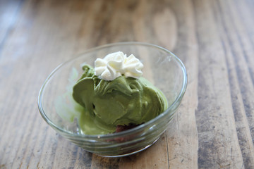 Green tea ice cream