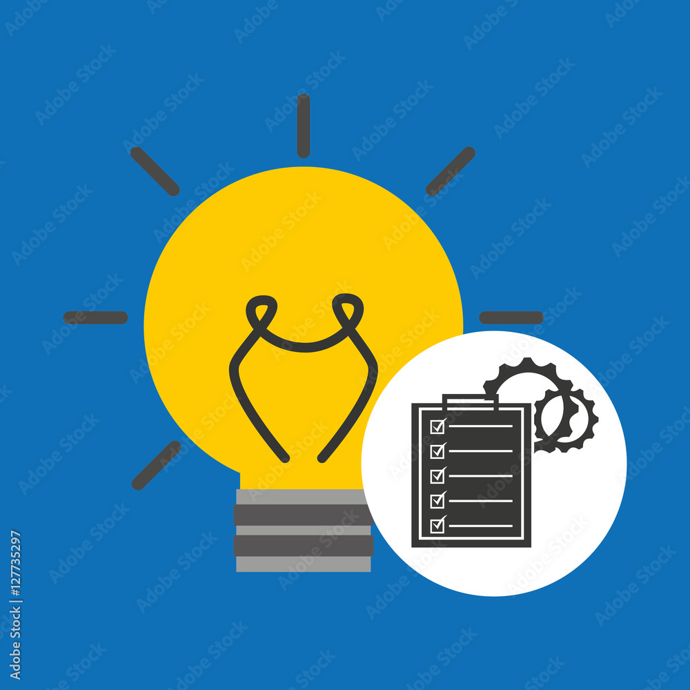 Poster idea gear programming test vector illustration eps 10