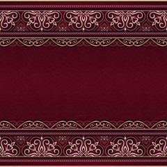 Vector line art seamless border for design template.