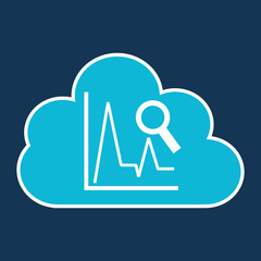 cloud code developing statistics search vector illustration eps 10