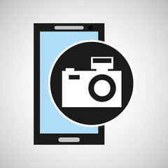 smartphone camera flash social media vector illustration eps 10
