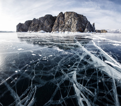 Winter On Olkhon Island, Baikal, Russia