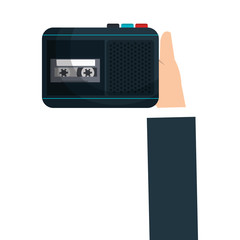 radio recorder breaking news vector illustration design