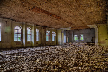 Abandoned and rotten Soviet Palace of Culture