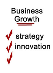 Business Growth words on white background