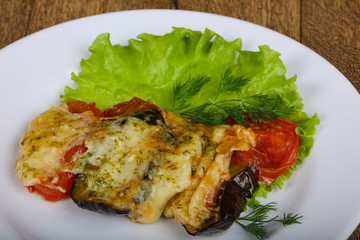 Vegerables baked with cheese