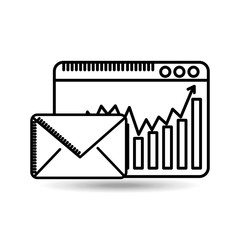 email page web statistics graphic vector illustration eps 10