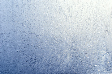 Frost patterns on window.