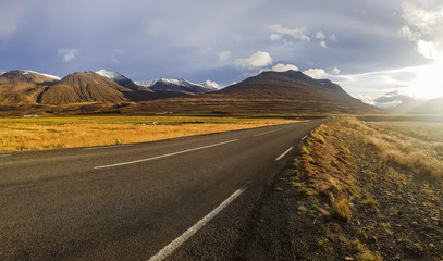 highland road in iceland, road no 1