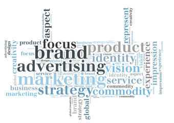 Marketing brand word cloud