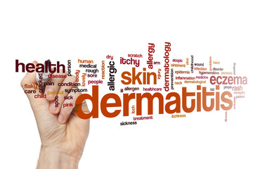 Dermatitis word cloud concept