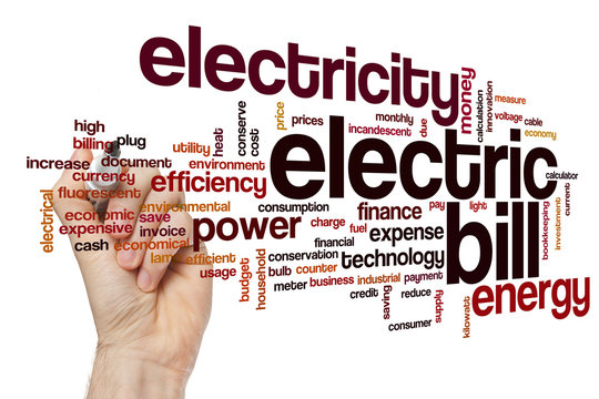 Electric Bill Word Cloud