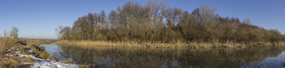 Beautiful panorama by the river