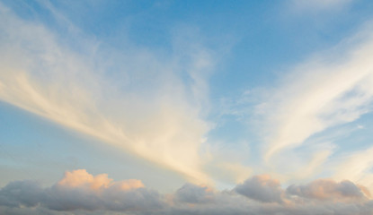 white clouds on a blue sky