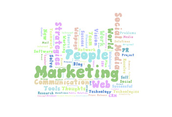 People Marketing word cloud