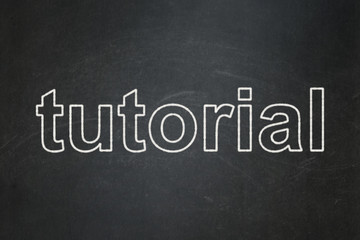 Obraz premium Education concept: Tutorial on chalkboard background