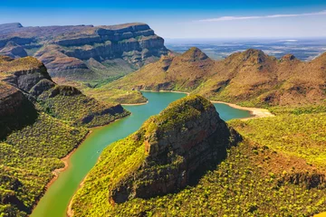 Poster Republiek Zuid-Afrika - provincie Mpumalanga. Blyde River Canyon (de grootste groene canyon ter wereld, fragment van de Panorama Route) © WitR
