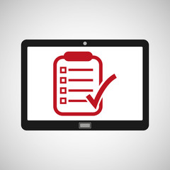 Fototapeta premium tablet mobile app report check vector illustration eps 10