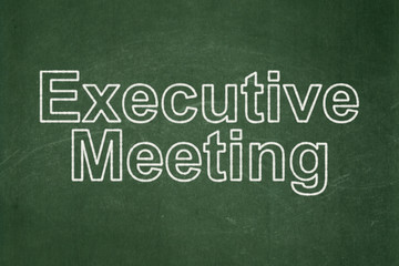 Obraz premium Business concept: Executive Meeting on chalkboard background