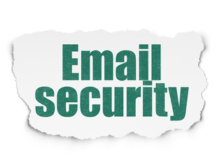 Protection concept: Email Security on Torn Paper background