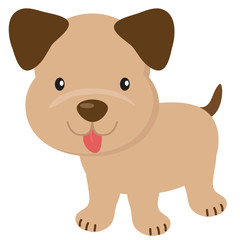 Obraz na płótnie Canvas Funny puppy cartoon vector illustration 
