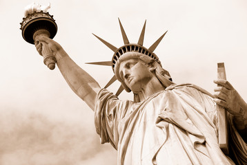 Statue of Liberty. Sepia © AG-PHOTOS