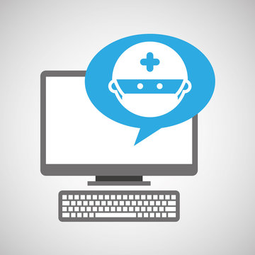 pc device medical concept staff hospital vector illustration eps 10
