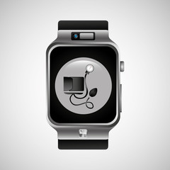 smart watch blood pressure wearable healthy vector illustration eps 10