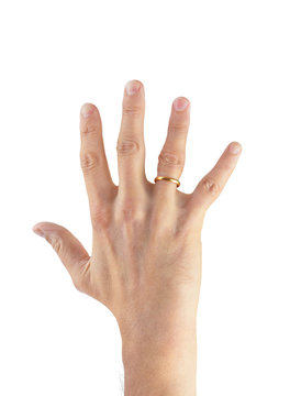Hand with wedding ring