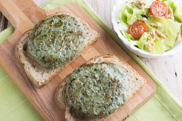 Burger of spinach