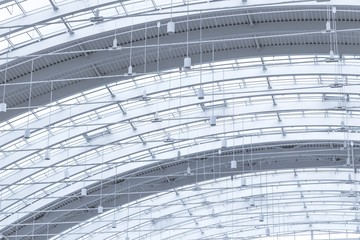 Glass roof of modern office building