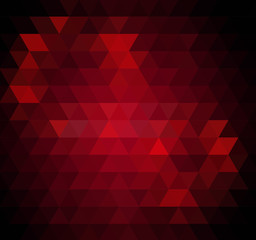 Dark red polygonal illustration, which consist of triangles. Triangular design for your business. Creative geometric background in Origami style with gradient