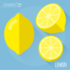 Lemon vector icon.