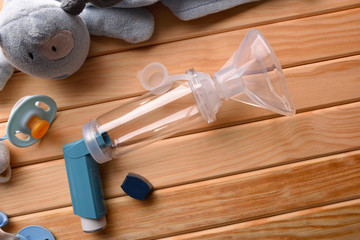 Cartridge inhaler and chamber and mask mounted pediatric medicin