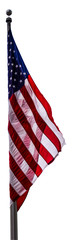 Fototapeta premium Flag of the United States of America, isolated on white Background