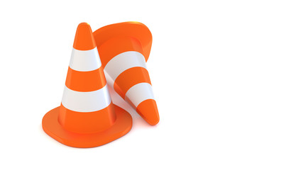 traffic cone 3d illustration
