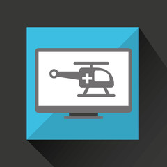 online medical health helicopter vector illustration eps 10