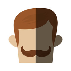 Man head icon. Hipster style vintage retro fashion and culture theme. Isolated design. Vector illustration