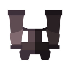 binocular object icon. Vision equipment travel and view theme. Isolated design. Vector illustration