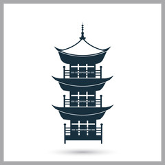 Fototapeta na wymiar China temple icon. Simple design for web and mobile