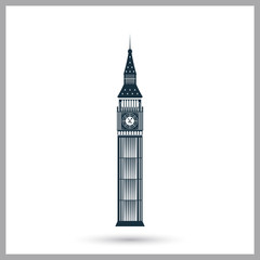 Big Ben icon. Simple design for web and mobile