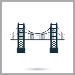 Golden Gate Bridge icon. Simple design for web and mobile