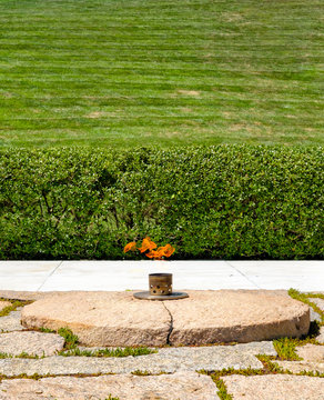 Eternal Flame next to the John F. Kennedy grave at Arlington National Cemetery