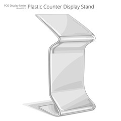 Counter Display Stand. Vector, Illustration of a Counter Display Stand. Sketch style. POS series.