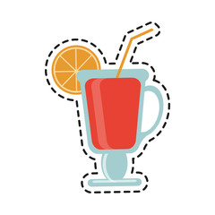 Cocktail icon. Alcohol drink glass bar and beverage theme. Isolated design. Vector illustration