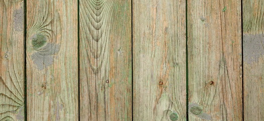 Old Peeled Green Barn Wood Wall Wide Banner Background Texture