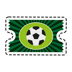 Obraz premium Ticket icon. Soccer sport hobby competition and game theme. Isolated design. Vector illustration